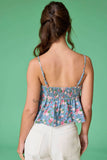 PT50197-2 - Audrey Printed Denim Bow Top