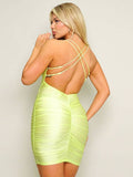 DELFINA SEXY BACK MINI DRESS