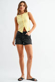 DH889 - WBLK - Classic Hem Short