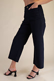 Colette Cropped Wide-Leg Scallop Pocket Detail Pants