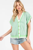 GINGHAM KNIT BUTTON UP CARDIGAN