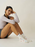USA Mini Heart Petal Grip Sock, Pilates Socks