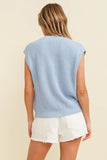 CSW10210-1 - 'GAMEDAY" EMBROIDERED SLEEVELESS SWEATER VEST