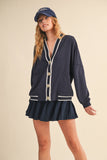 IST6168 KNIT CARDIGAN AND SKIRT SET