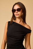 PD18833 - Riley Ruched One Shoulder Dress