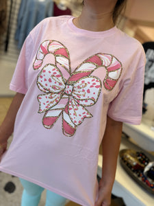 Pink Candy Cane Tee