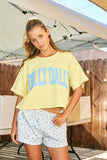 T1754K | 'DILLY DALLY' Graphic Jersey Boxy Crop Top
