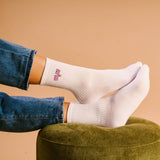 Embroidered Crew Socks–American Flags