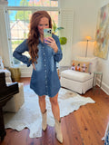 The Katie Button Up Denim Dress