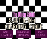 Pastel Muticolor Beaded 4-IN-1 Charging Cable
