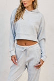 Ribbed Heather Hoodie And Pants Set (1)