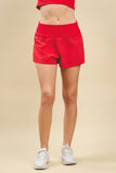 CP10043-Motion Athleisure Wide Waistband Detail Short