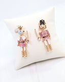 Nutcracker King Earring Pink