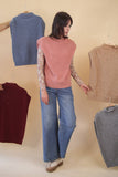 12W3391N-Soft Knit Sweater Vest Top
