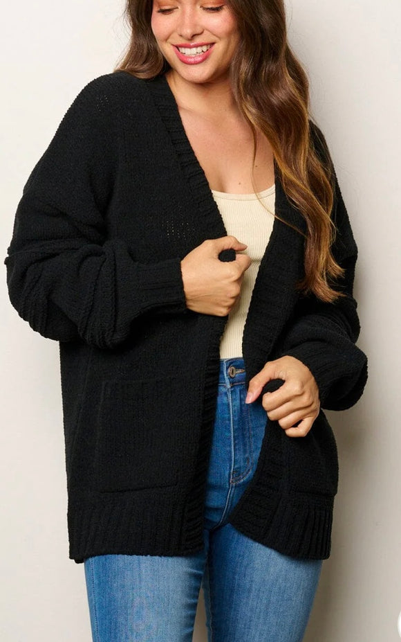 Black Cozy Cardigan