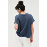 Capped Sleeve Mineral Wash T-Shirt