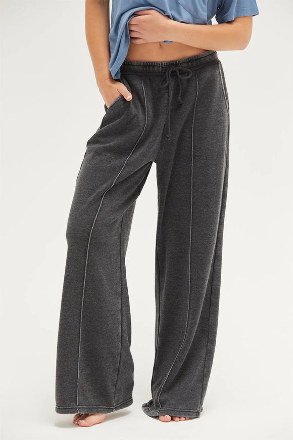 Black Acid Wash Sweatpants