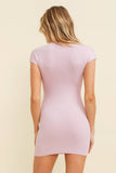 KNIT CAP SLEEVE GAMEDAY MINI DRESS