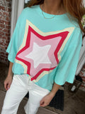 Jade Star Patch Oversized Top