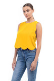Scalloped Hem Top
