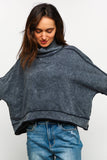 MINERAL WASH THUMBHOLE KNIT TOP