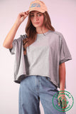 NT12068-ECO Oversized Crop Comfy Knit Top