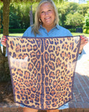 Dixie Leopard Print Scarf Brown