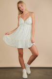 ND31688-Floral Printed Ruffled Mini Dress