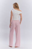 CASUAL PANTS WITH DELICATE RIBBON TRIM