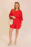 Plus Size Airflow Dolman Sleeve Romper 2