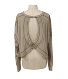 Cut-Out Backless Long Sleeve Sports Sweatshirt