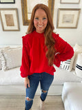 Molly Mock Neck Blouse