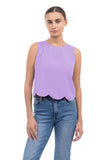 Scalloped Hem Top