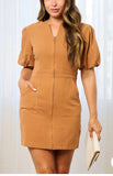 Camel Zipper Dress