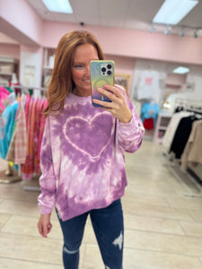 Lavender Heart Sweatshirt