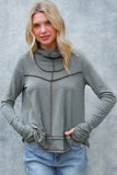 HOODIE LONG SLEEVE THUMBHOLE FRENCH TERRY TOP