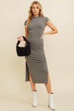Side Slit Midi Dress