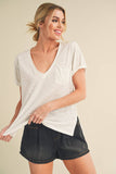 8286DK Zoie V-Neck Short Sleeve Top 5