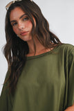 8550HN Boxy Dolman Short Sleeve Top