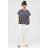 Capped Sleeve Mineral Wash T-Shirt