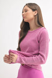 Chunky Waffle Mineral Wash Long Sleeve