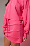 PX19073 Cozy Sweatshirt and Mini Skirt Set