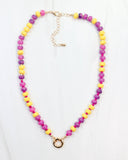 McLane Stone Necklace with Toggle Purple Gold