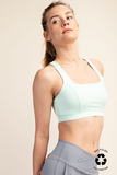RECYCLED BUTTER CROSSBACK BRA TOP