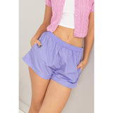 Mid Waist Nylon Shorts