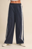 IP1467 SIDE LACE CONTRAST TRACK PANTS