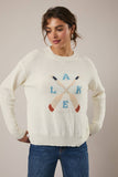 ROUND NECK LONG SLEEVE "LAKE" LT WEIGHT SWEATER