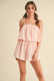 IST5868 STRIPED POPLIN CAMI  AND SHORTS SET
