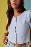 PC19323 Short Sleeve Button Front Cardigan