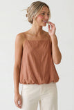 Billowy Cami Top With Bubble Hem